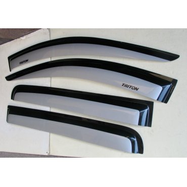 Mitsubishi L200 Triton 2016 ветровики дефлекторы окон белые