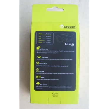 Xeccon Link 300 фонарь вело передний с USB 