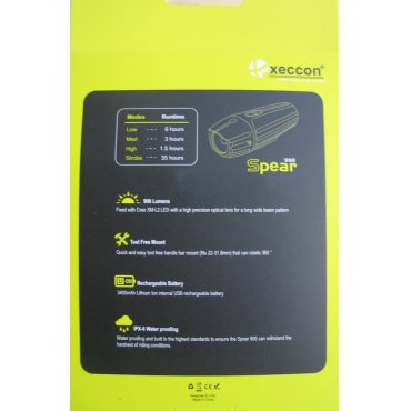 Вело фара Xeccon Spear 900 USB