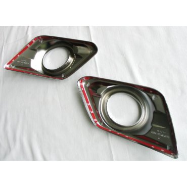 Nissan X-Trail T32 накладки хром  передние противотуманные фары