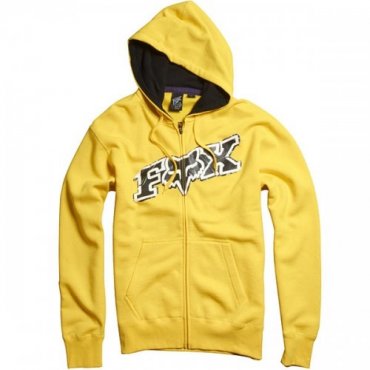 Толстовка FOX ZIP Hoodie - UP AGAINST [Yellow]
