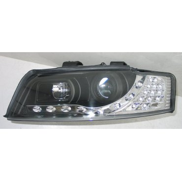 Audi A4 B6 оптика передняя черная