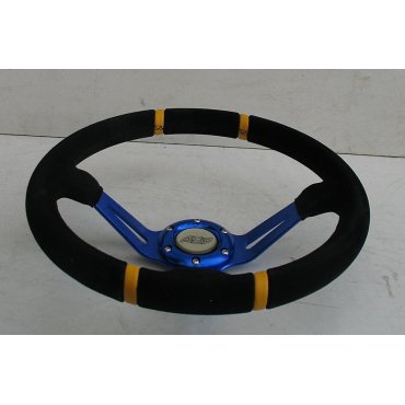 Руль ASP синий замшевый