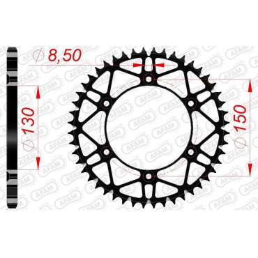 Зірка AFAM 520 SLK-Steel Chainwheel - Yamaha [Black]