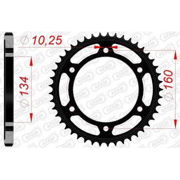 Зірка AFAM 525 Steel Chainwheel - Honda [Black]
