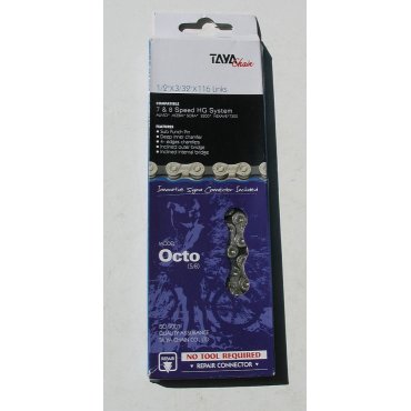 Ланцюг TAYA OCTO Chain - 7/8sp [Silver/Black]