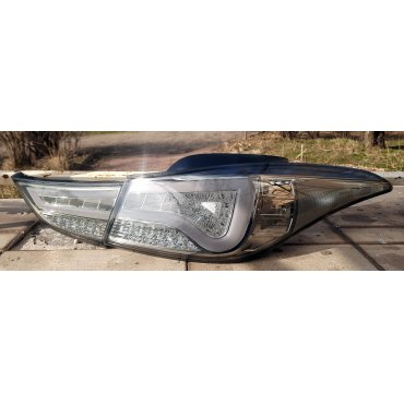 Hyundai Elantra MD оптика задняя хром 100% LED WH