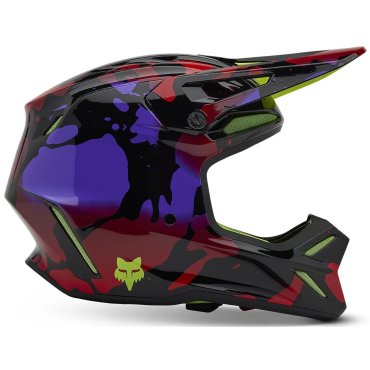 Шолом FOX V3 Helmet - THROTTLE [Flo Yellow]