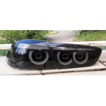 Mitsubishi Lancer X оптика задняя черная стиль JDM CP