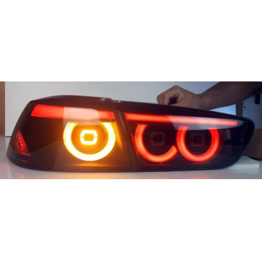 Mitsubishi Lancer X оптика задняя черная стиль JDM CP