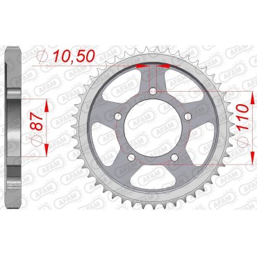Зірка AFAM 530 Steel Chainwheel - Suzuki [Silver]