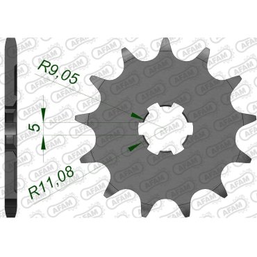 Зірка AFAM 520 Sprocket - Kawasaki