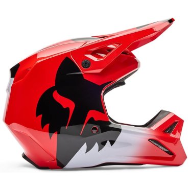 Шолом FOX YTH V1 Helmet - SHIELD [Flo Red]
