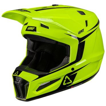 Шолом LEATT Moto 3.5 Helmet + Goggle [Neon Yellow]