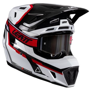 Шолом LEATT Moto 7.5 Helmet + Goggle [White/Red]