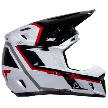 Шолом LEATT Moto 7.5 Helmet + Goggle [White/Red]