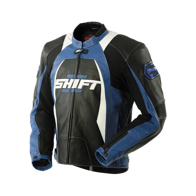 Куртка SHIFT SR-1 Leather Jacket [Black/Blue]