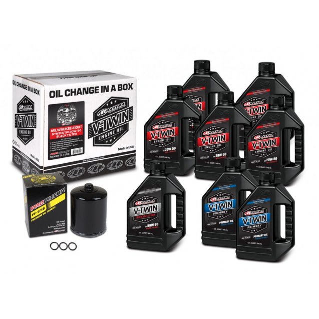 Комплект Maxima V-TWIN MILWAUKEE-EIGHT Oil Change Kit - Syntetic [Black]