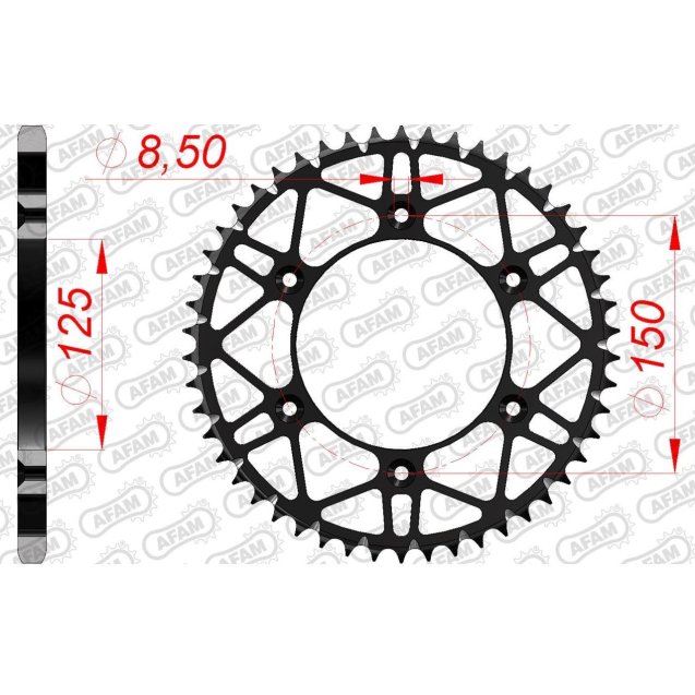 Зірка AFAM 520 SLK-Steel Chainwheel - KTM [Black]