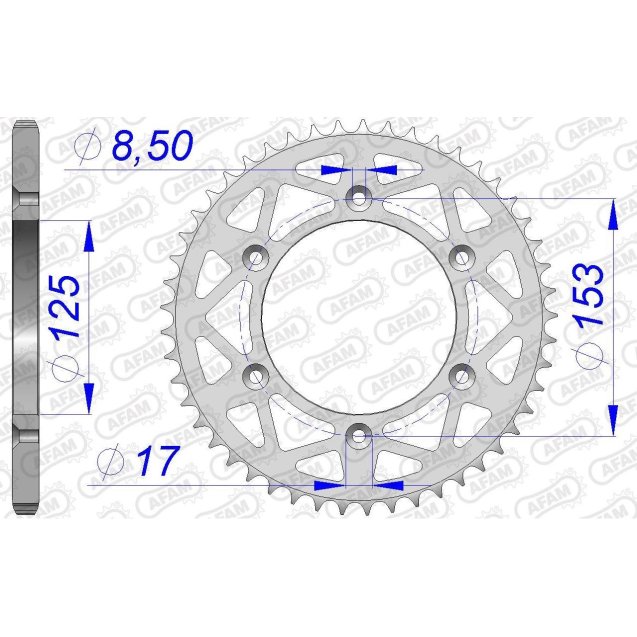 Зірка AFAM 520 Aluminium Chainwheel - Honda [Silver]
