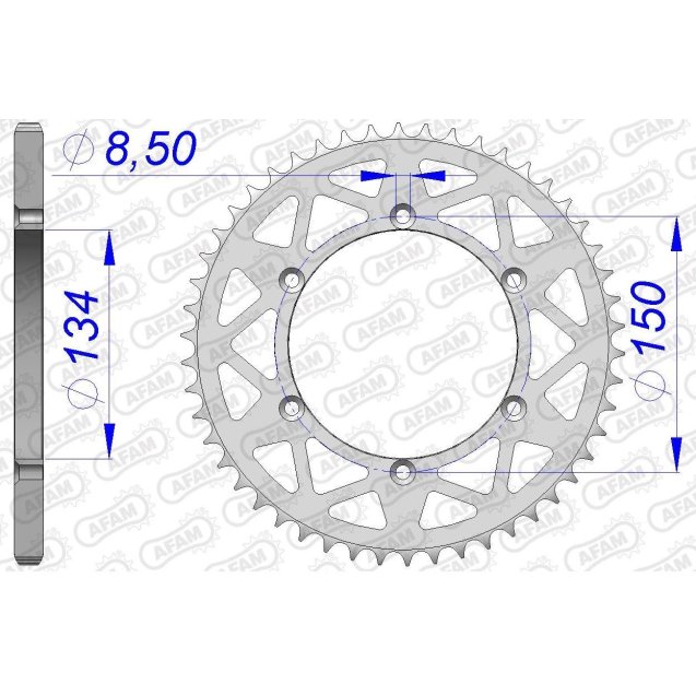 Зірка AFAM 520 Aluminium Chainwheel - Kawasaki [Silver]
