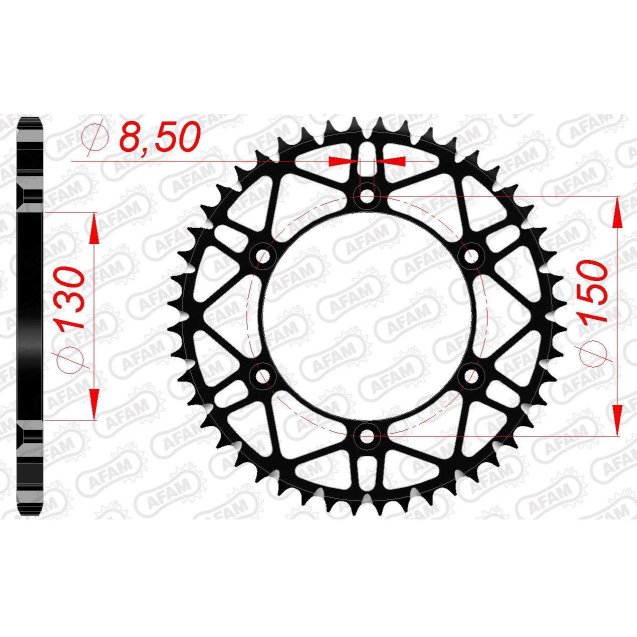 Зірка AFAM 520 SLK-Steel Chainwheel - Yamaha [Black]