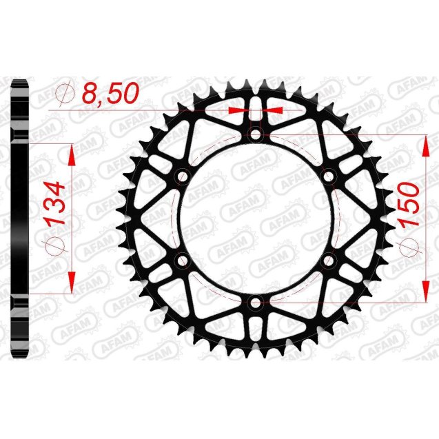 Зірка AFAM 520 SLK-Steel Chainwheel - Kawasaki [Black]