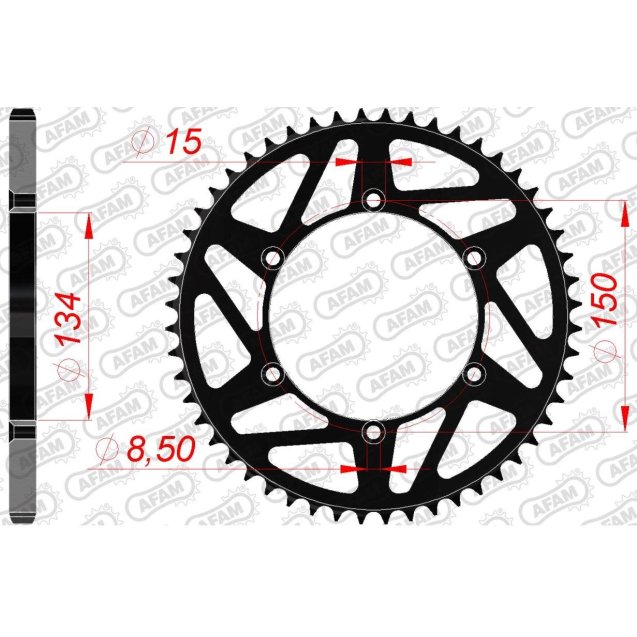 Зірка AFAM 520 K-Steel Chainwheel - Kawasaki [Black]