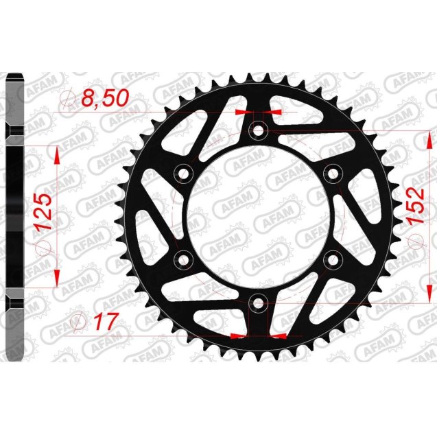 Зірка AFAM 520 K-Steel Chainwheel - Beta [Black]