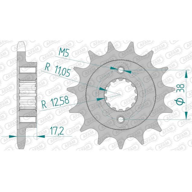 Зірка AFAM 525 Sprocket - Ducati