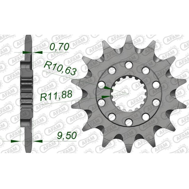 Зірка AFAM 520 Grooved Sprocket - Honda