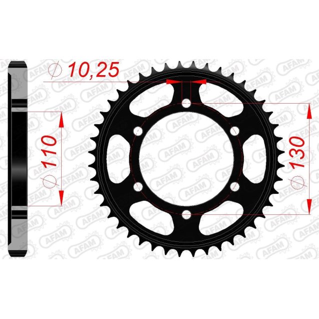 Зірка AFAM 530 Steel Chainwheel - Yamaha [Black]