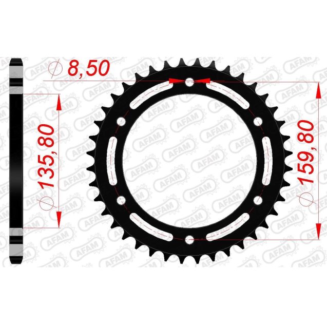 Зірка AFAM 520 Steel Chainwheel - BMW [Black]