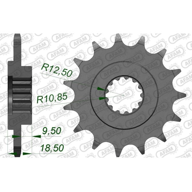 Зірка AFAM 520 Sprocket - Kawasaki