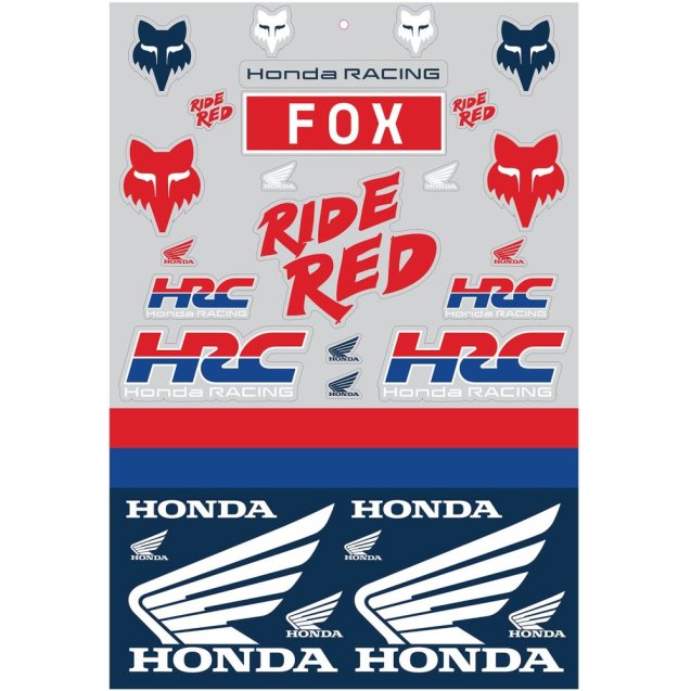 Лист наліпок FOX HONDA® TRACK PACK 12