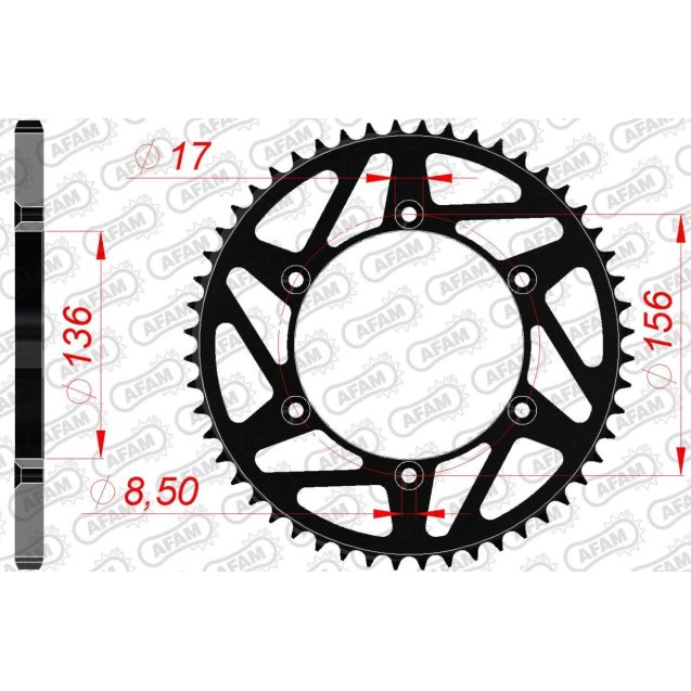 Зірка AFAM 520 K-Steel Chainwheel - Sherco [Black]