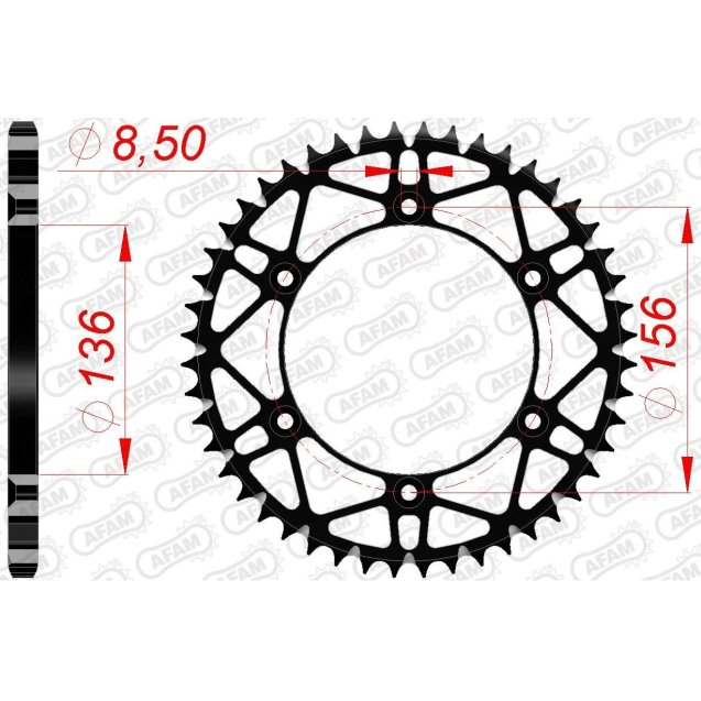 Зірка AFAM 520 SLK-Steel Chainwheel - Sherco [Black]