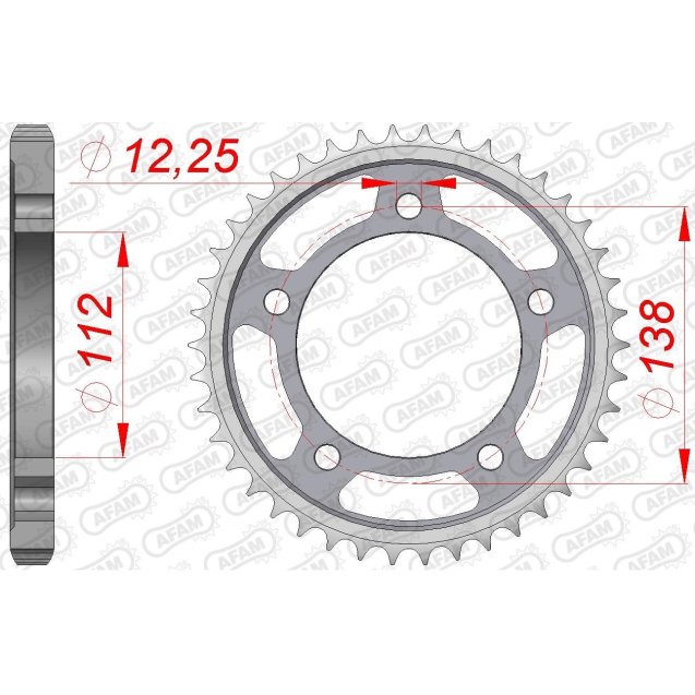 Зірка AFAM 530 Steel Chainwheel - Honda [Silver]