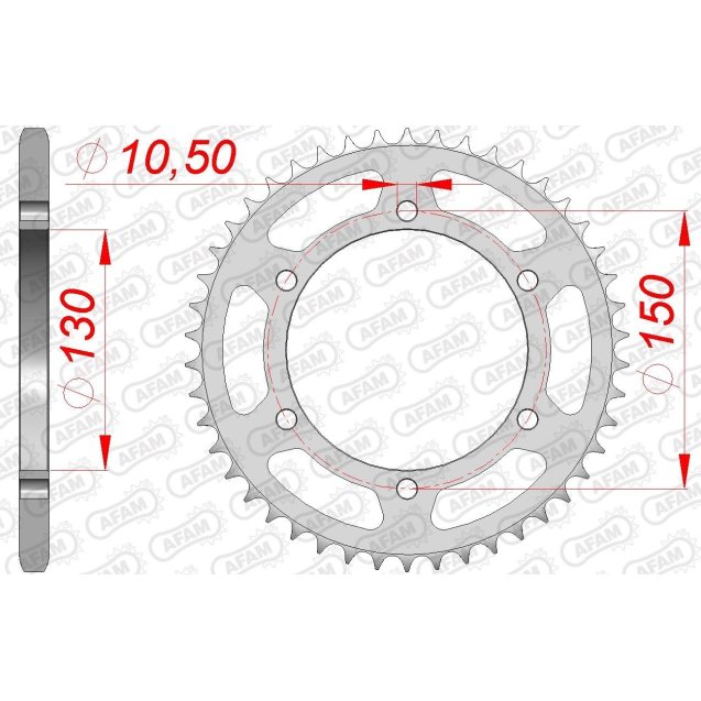 Зірка AFAM 520 Steel Chainwheel - Yamaha [Silver]