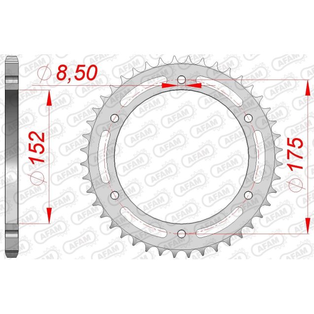 Зірка AFAM 520 Steel Chainwheel - Yamaha [Silver]