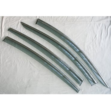 Chevrolet Cruze Mk2 2017+  ветровики дефлекторы окон ASP с молдингом нержавеющей стали / sunvisors