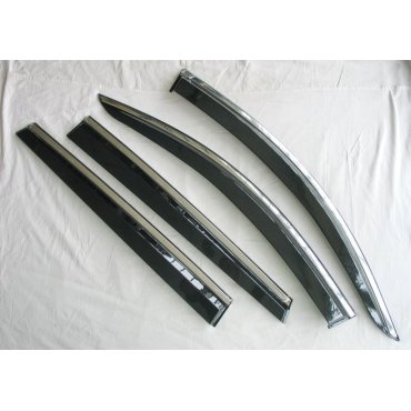 Hyundai Santa Fe 2018+ ветровики дефлекторы окон ASP с молдингом нержавеющей стали / sunvisors