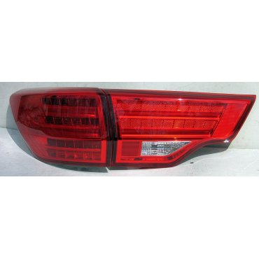 Toyota Highlander 2014 оптика задняя LED красная/ Led taillights red XU50 BMW style
