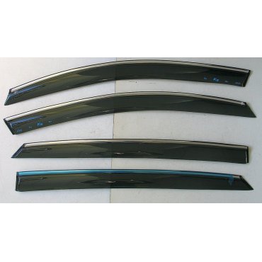 Kia Optima K5  ветровики дверей с хром полоской ASP передние и задние/ дефлекторы/ sunvisors