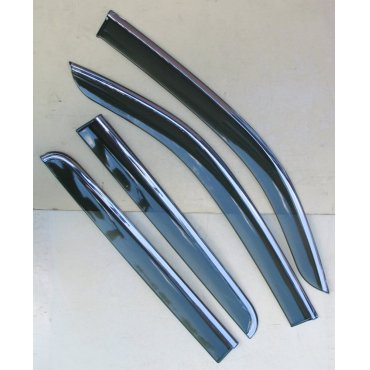 Volkswagen Amarok 2009+ ветровики дефлекторы окон ASP с молдингом нержавеющей стали / sunvisors