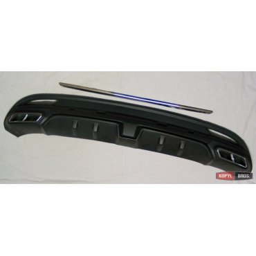 Hyundai Elantra MD 2012+ накладка на задний бампер диффузор Black стиль F1