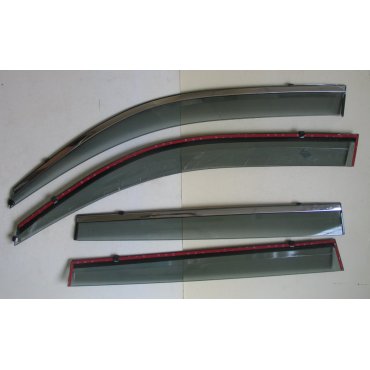 Toyota Prado 150  ветровики дефлекторы окон  ASP с молдингом нержавеющей стали / sunvisors