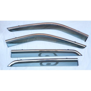 Nissan Kicks 2017+ ветровики дефлекторы окон ASP с молдингом нержавеющей стали / sunvisors