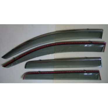 Mitsubishi Outlander 3  ветровики дефлекторы окон  ASP с молдингом нержавеющей стали / sunvisors