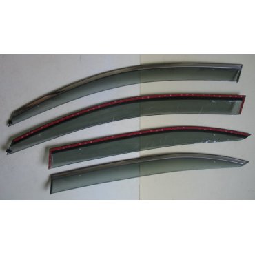 Skoda Octavia A7 ветровики дефлекторы окон  ASP с молдингом нержавеющей стали / sunvisors